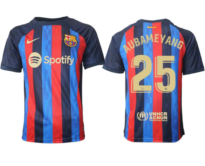 Men 2022-2023 Club Barcelona home aaa version blue #25 Soccer Jersey